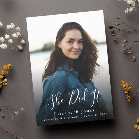 彼女は卒業写真招待状の脚本を書いた 案内状