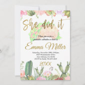 彼女は卒業式のパーティーをした 招待状 (正面)