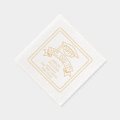 彼女は卒業式の卒業号を卒業した | 学校 箔ナプキン (右)