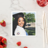 彼女は卒業発表カスタム写真を撮った スタンダードカクテルナプキン (インサイチュ)