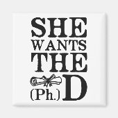 彼女は博士号を求めている マグネット (正面)