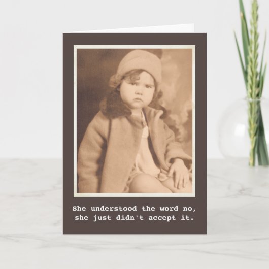 彼女は受け入れなかったヴィンテージ写真 カード (正面)