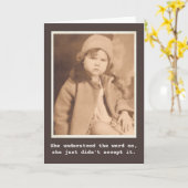 彼女は受け入れなかったヴィンテージ写真 カード (黄色い花)