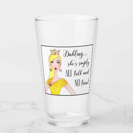 「彼女は口ばかりでティアラが無い！」 タンブラーグラス (正面)