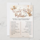 彼女は可愛いクマの赤ちゃんシャワーゲームを望む 招待状 (正面)