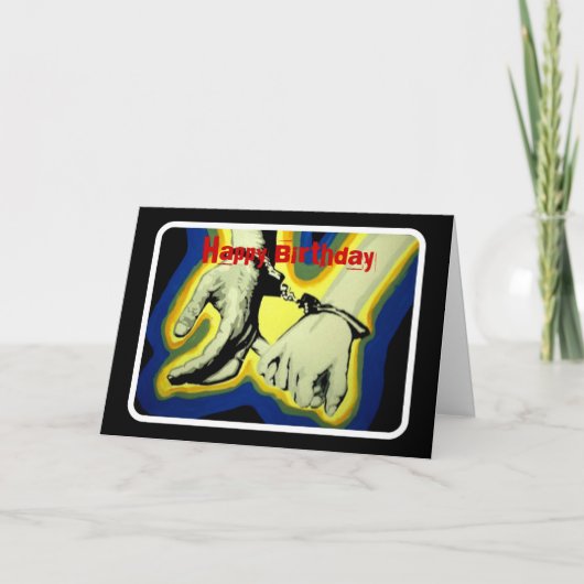 『彼女は唇をかむ』誕生日 カード (正面)