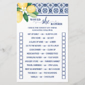 彼女は地中海のむしろゲームカードをシャワーする (正面)