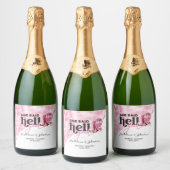 彼女は地獄イェーピンクウェスタンのブースハット結婚ズと言った スパークリングワインラベル (ボトル)