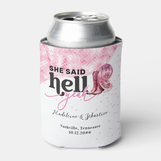 彼女は地獄イェーピンクウェスタンのブースハット結婚ズと言った 缶クーラー (缶正面)