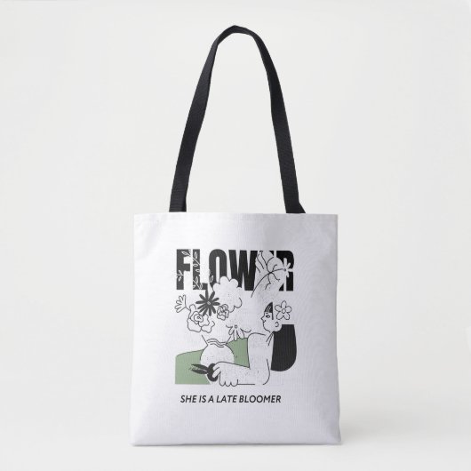 彼女は大器晩成だが、まだ美しい トートバッグ (正面)