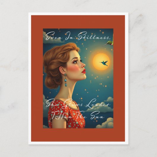 彼女は太陽よりも大きく輝く ポストカード (正面)