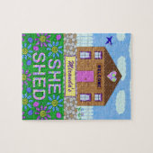 彼女は女性の洞窟の庭の避難所のパーソナライズな名前を取除きました ジグソーパズル (横)