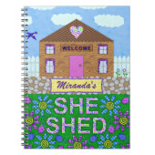 彼女は女性の洞窟の庭小屋のパーソナライズな名前を取除きました ノートブック (正面)