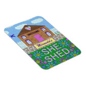 彼女は女性の洞窟ガーデンハット名を流パーソナライズされたした マグネット (右側)