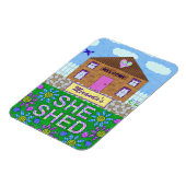 彼女は女性の洞窟ガーデンハット名を流パーソナライズされたした マグネット (左側)