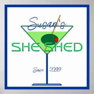 彼女は女性の男の洞窟のバーポスタープリント ポスター