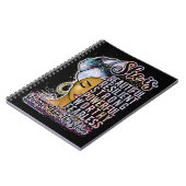 彼女は女王ブラックメラニン女性の茶色の肌 ノートブック (左側)