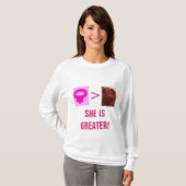 彼女は女素晴らしの長袖だ Tシャツ (正面フル)