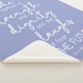 彼女は威厳のある毛布を着ている シェルパブランケット (3/4)