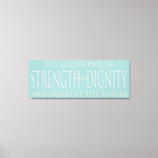 彼女は威厳のある装いをしている キャンバスプリント (正面)