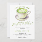 彼女は完璧なマッチブライダルシャワーを見つけた 招待状 (正面)