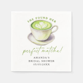 彼女は完璧な抹茶ブライダルシャワーを見つけた スタンダードカクテルナプキン