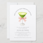 彼女は完璧な抹茶ブライダルシャワーを見つけた 招待状 (正面)