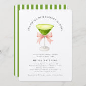 彼女は完璧な抹茶ブライダルシャワーを見つけた 招待状 (正面/裏面)