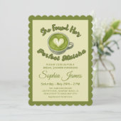 彼女は完璧な抹茶ブライダルシャワーを見つけた 招待状 (スタンド正面)
