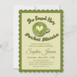 彼女は完璧な抹茶ブライダルシャワーを見つけた 招待状