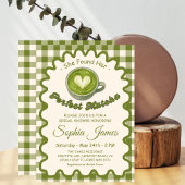 彼女は完璧な抹茶ブライダルシャワーを見つけた 招待状