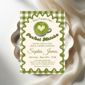 彼女は完璧な抹茶ブライダルシャワーを見つけた 招待状