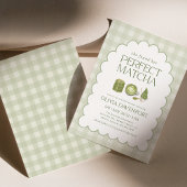 彼女は完璧な抹茶ブライダルシャワーを見つけた 招待状