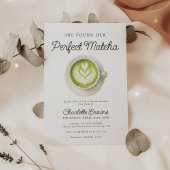 彼女は完璧な抹茶ブライダルシャワーを見つけた 招待状