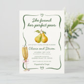 彼女は完璧な梨のブライダルシャワーを見つけた 招待状 (スタンド正面)