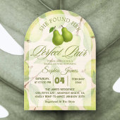 彼女は完璧な梨のブライダルシャワーを見エレガントつけた アクリル招待状