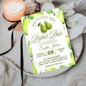 彼女は完璧な梨のブライダルシャワーを見エレガントつけた 招待状