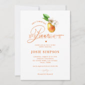 彼女は完璧な梨の庭ブライダルシャワーを見つけた 招待状 (正面)