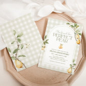 彼女は完璧な梨の植物学ブライダルシャワーを見つけた 招待状