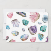 彼女は宝石の地質学ガール誕生日写真招待状 招待状 (裏面)