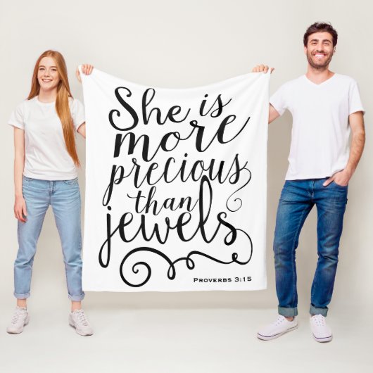 彼女は宝石の大切ことわざよりも白い フリースブランケット (インサイチュ)