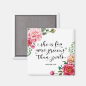 彼女は宝石アート大切のポスターよりもはるかに優れている マグネット (正面/裏面)