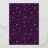 彼女は宝石クリスタルジェムストーン地質学キッド誕生日 箔招待状 (裏面)