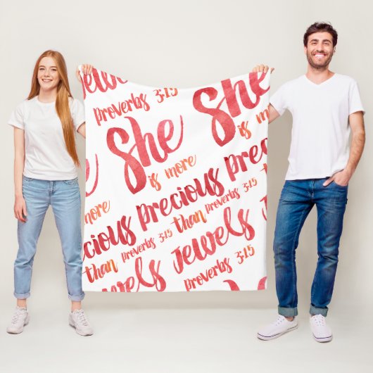 彼女は宝石大切の諺の3:15より多い フリースブランケット (インサイチュ)