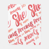 彼女は宝石大切の諺の3:15より多い フリースブランケット (正面)