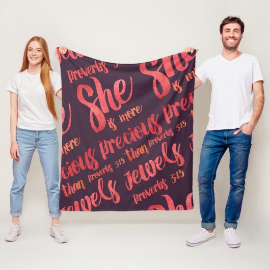 彼女は宝石大切の諺の3:15より多い フリースブランケット (インサイチュ)