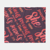 彼女は宝石大切の諺の3:15より多い フリースブランケット (正面(横))