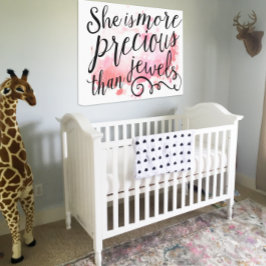 彼女は宝石大切よりピンクの抽象芸術 キャンバスプリント