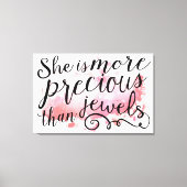 彼女は宝石大切よりピンクの抽象芸術 キャンバスプリント (正面)