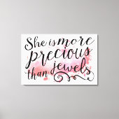 彼女は宝石大切よりピンクの抽象芸術 キャンバスプリント (正面)